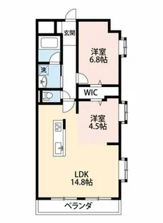 サンコート21【401号室】の間取り
