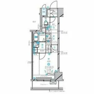 ディアレイシャス東別院Ⅲ【7階】の間取り