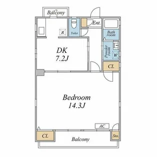ヴィル・エステート【4階】の間取り