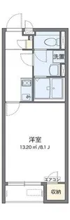 クレイノメゾン ド ミント板宿【202号室】の間取り