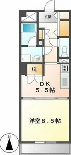 フィオレンテ本山【3階】の間取り