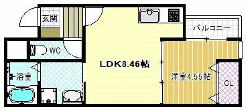 ステラキャットハート【2階】の間取り