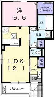 ラ・ロンディーネⅠ【1階】の間取り