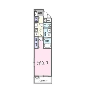 クレール蒼天【1階】の間取り
