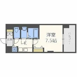 Luxe三国Ⅱ【6階】の間取り