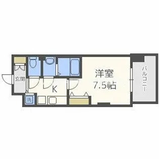 Luxe三国Ⅱ【5階】の間取り