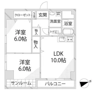 青山NKマンション【308号室】の間取り