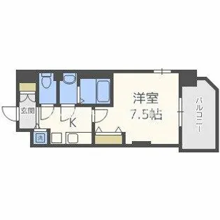 Luxe三国Ⅱ【2階】の間取り