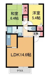 WHITE GARDEN【203号室】の間取り
