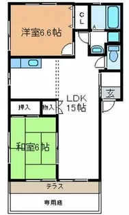ハピネス神明【101号室】の間取り