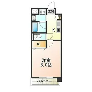 グランジュテ住吉【6階】の間取り