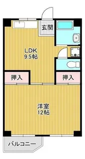 ビレッジハウス泉北栂タワー【1号室】の間取り