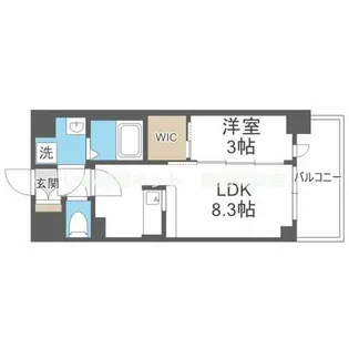 MAXIV CROS 江坂【2階】の間取り