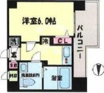 エスリード桜ノ宮レジデンス【10階】の間取り