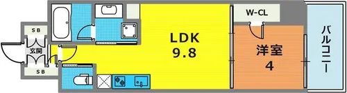 ブエナビスタ神戸三宮【11階】の間取り