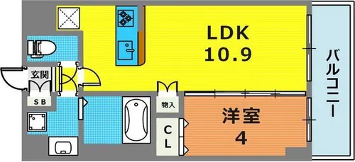 KMS新生水木通【2階】の間取り