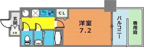 レジデンス神戸大倉山グルーブ【1階】の間取り
