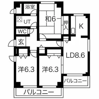 ハイツ桃山II【2階】の間取り