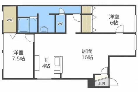 ジークフリート元町Ⅱ【2階】の間取り