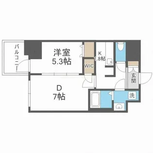 コンフォリア・リヴ新大阪WEST【13階】の間取り