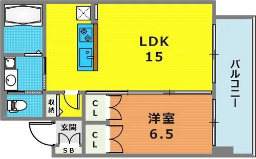 アルファレガロ神戸ウエスト【4階】の間取り