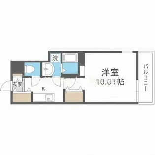 プルメリア江坂【1階】の間取り