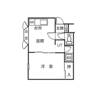 エスコート川沿B【203号室】の間取り