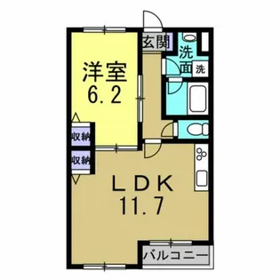シャリテ【202号室】の間取り