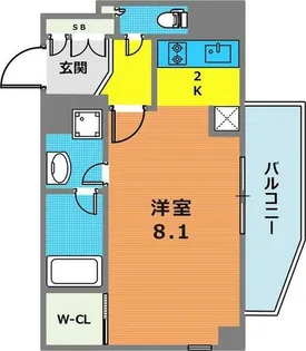 ベルフェリーク新神戸【4階】の間取り