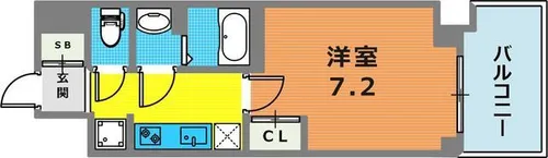 GENOVIA神戸湊川公園【13階】の間取り