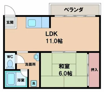 ノアーズアーク桑津【4階】の間取り