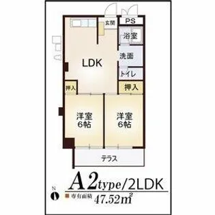 シャンティー豊中【1階】の間取り