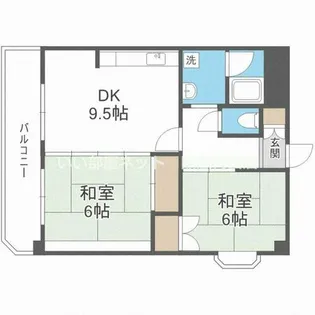 宏栄ハイツ【2階】の間取り