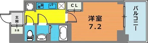 GENOVIA神戸湊川公園【12階】の間取り