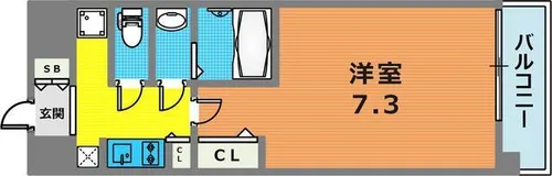 W-STYLE神戸Ⅱ【8階】の間取り
