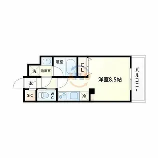 パークフラッツ弁天町駅前【11階】の間取り