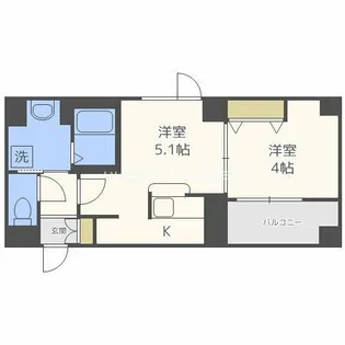 Lumbini桜塚【3階】の間取り
