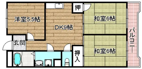 第2みなせハイツ【501号室】の間取り