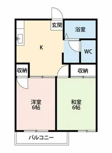 パームタウンC【201号室】の間取り