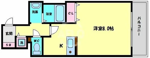 プレサンス大手前パークサイドⅡ【11階】の間取り