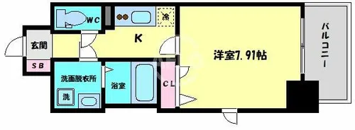 アーデン谷町【2階】の間取り