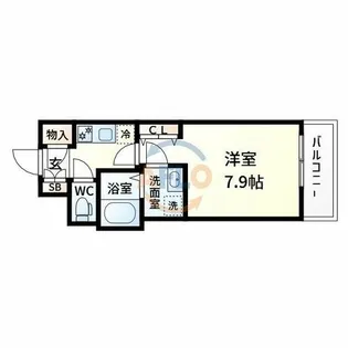 BPRレジデンス江坂【9階】の間取り