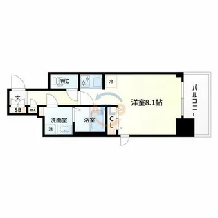 BPRレジデンス江坂【13階】の間取り