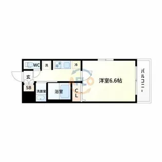ミッドコート東三国【10階】の間取り