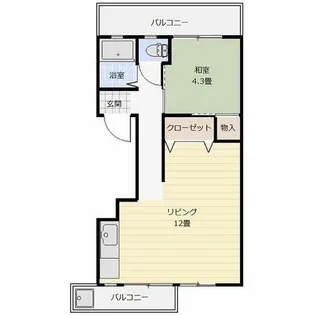 眞鍋マンション【3階】の間取り