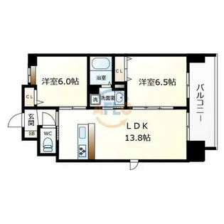 FDS GLANZ【7階】の間取り
