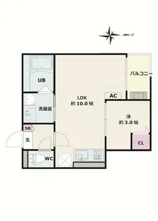 Jack motoshibatanishiⅠ【1階】の間取り