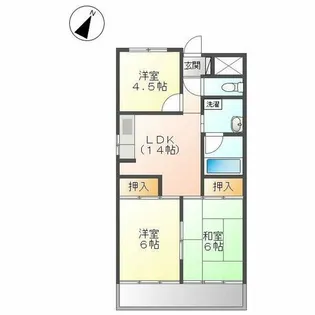 いながきビル【403号室】の間取り