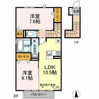 セゾン【2階】の間取り