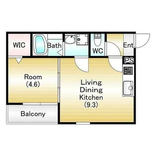 ジーメゾン泉大津ベルビュー【201号室】の間取り